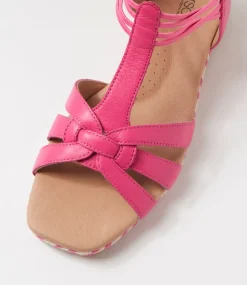 Women SUPERSOFT Comfort|Heels-Zoli Fuchsia Multi Leather Sandals