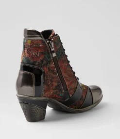 Women I LOVE BILLY Boots-Zolika Antique Multi Lace Up Boots