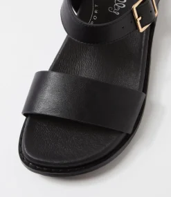 Women I LOVE BILLY Flats|Sandals-Zonali Black Sandals
