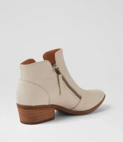 Women DIANA FERRARI Boots-Zoner Almond Natural Leather Ankle Boots