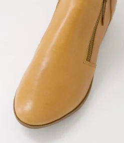 Women DIANA FERRARI Boots-ZONER DF DK TAN NATURAL HEEL LEATHER