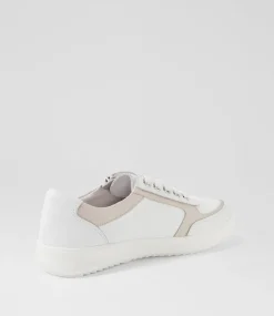 Women SUPERSOFT Comfort|Sneakers-Zulie White Almond Silver Scratch Leather Sneakers